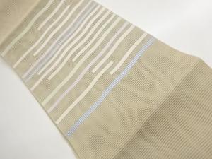 絽綴れ変わり横段模様織出し名古屋帯